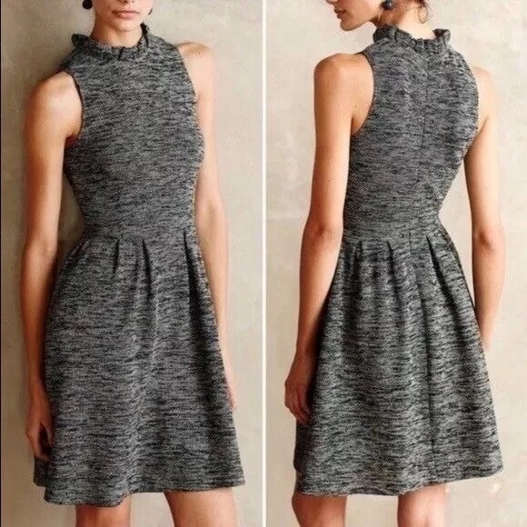GANNI Anthropologie Tweed Knit dress small - Picture 4 of 8